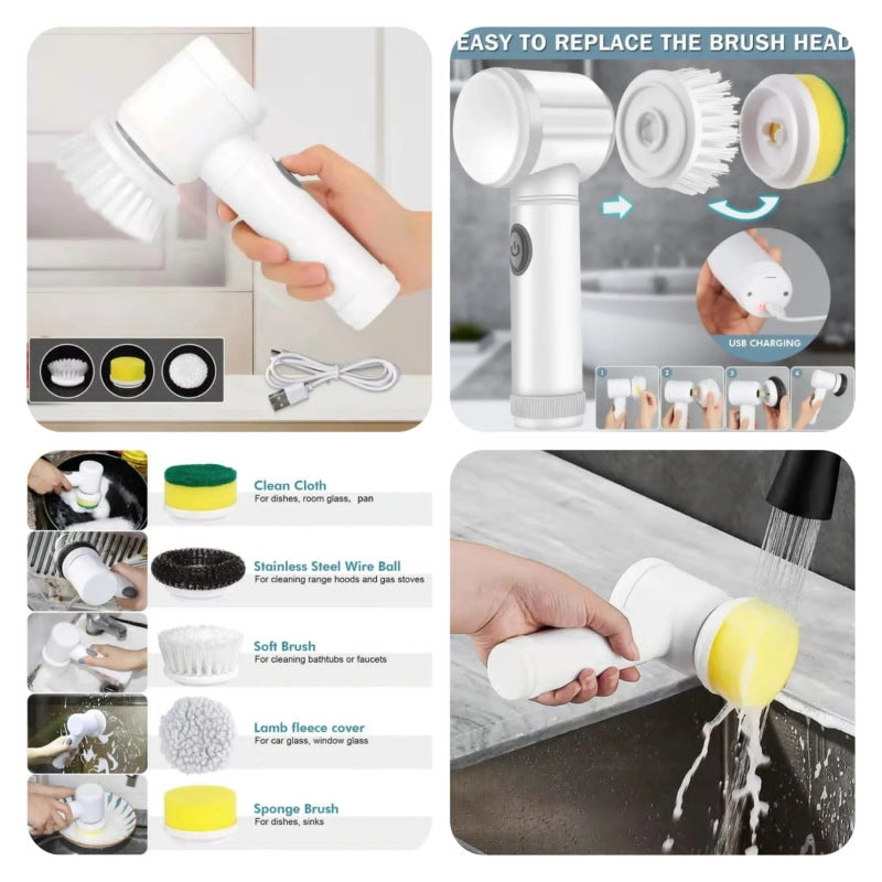 Magic brush 5in1 cleaning brush bathroom toilet tub - Prozone