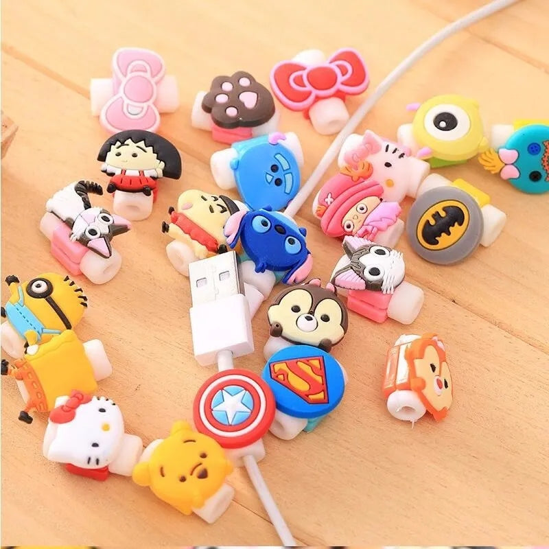 10pcs lot cartoon cable protector data line - Prozone