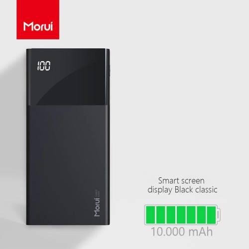 Morui ml20 10000mah lithium polymer power bank with display
