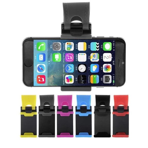 Pack of 2 car steering wheel mobile holder multicolor