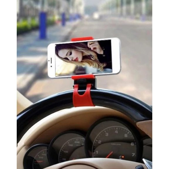 Pack of 2 car steering wheel mobile holder multicolor