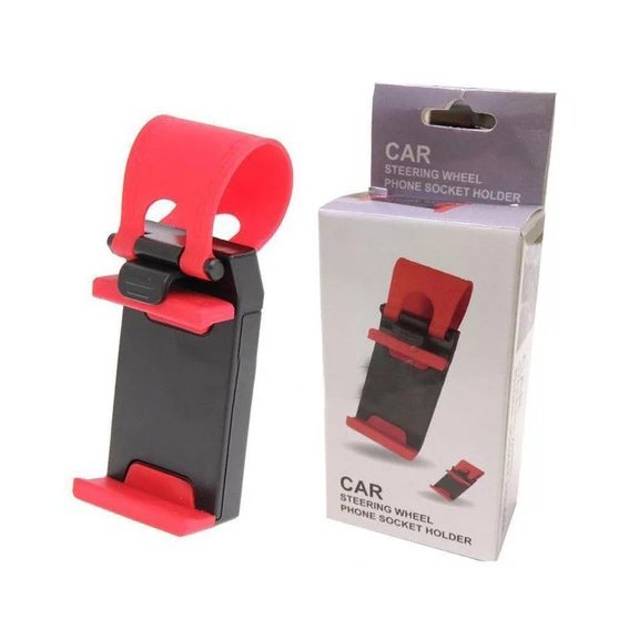Pack of 2 car steering wheel mobile holder multicolor