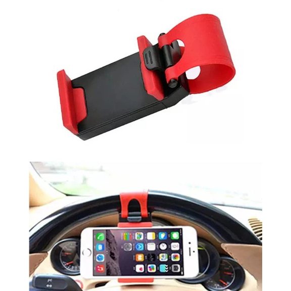 Pack of 2 car steering wheel mobile holder multicolor