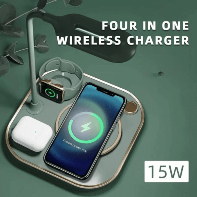 Wireless charger with lamp