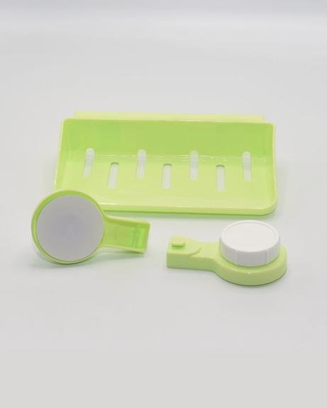 Multi colored storage shelf with magic suction cup