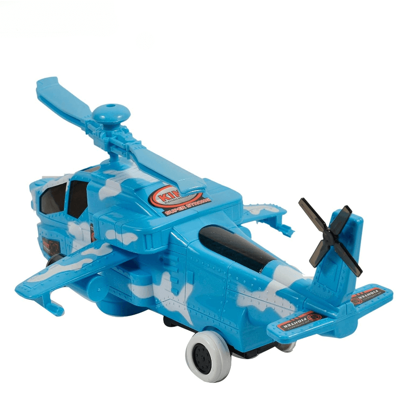 Bump and go action color combat helicopter toy