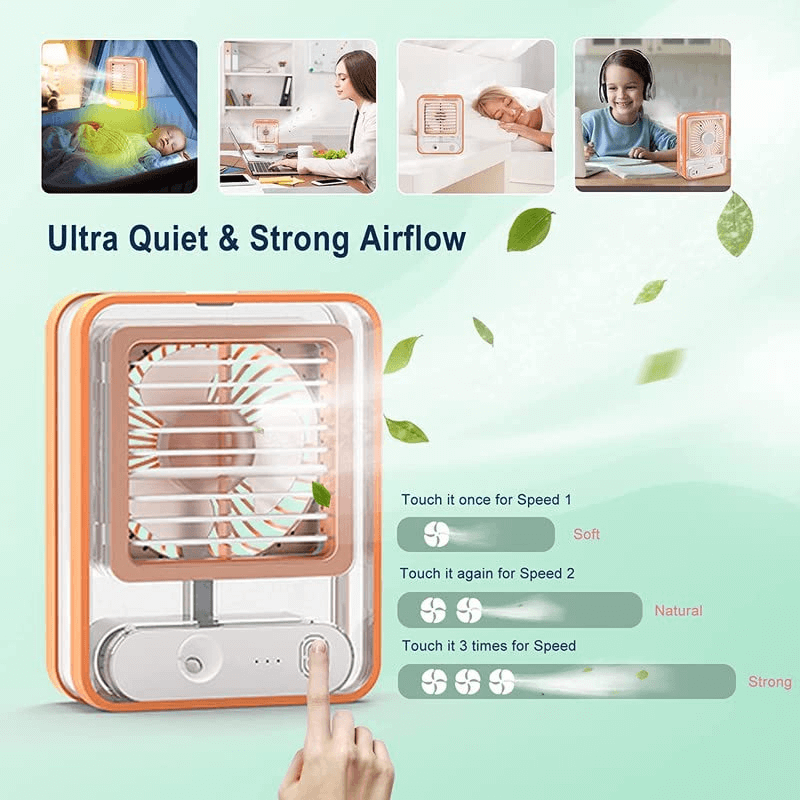 Mini ac personal air cooler desk fan