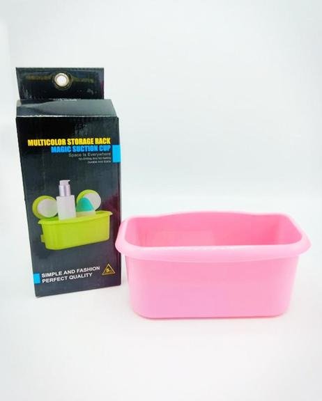 Multicolor storage rack magic suction cup - green