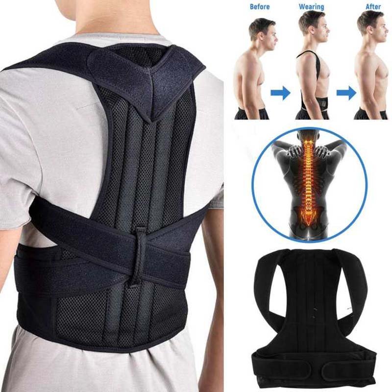 Posture corrector back brace adjustable straightener