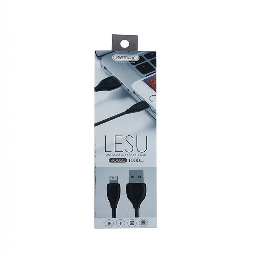 Remax lesu data cable for apple usb rc-050i - black