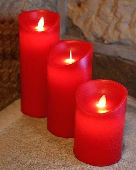 Electric wax candle small - red