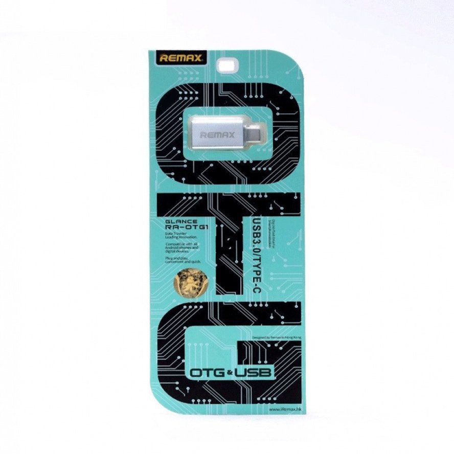 Remax otg type-c usb adapter - silver