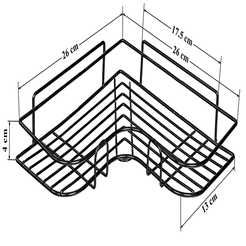 Storage organizer for bathroom and kitchen corner walls