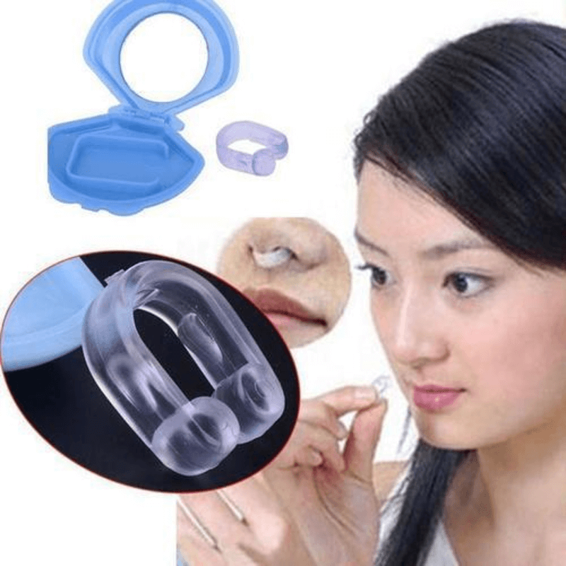 Pair of 2 in 1 mini anti snoring air purifier sleeping breath nose clip