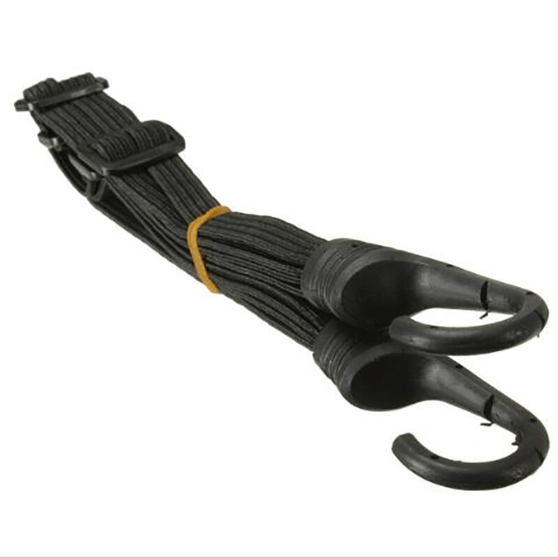 Retractable elastic straps with hooks for luggage and helmet--pack of two