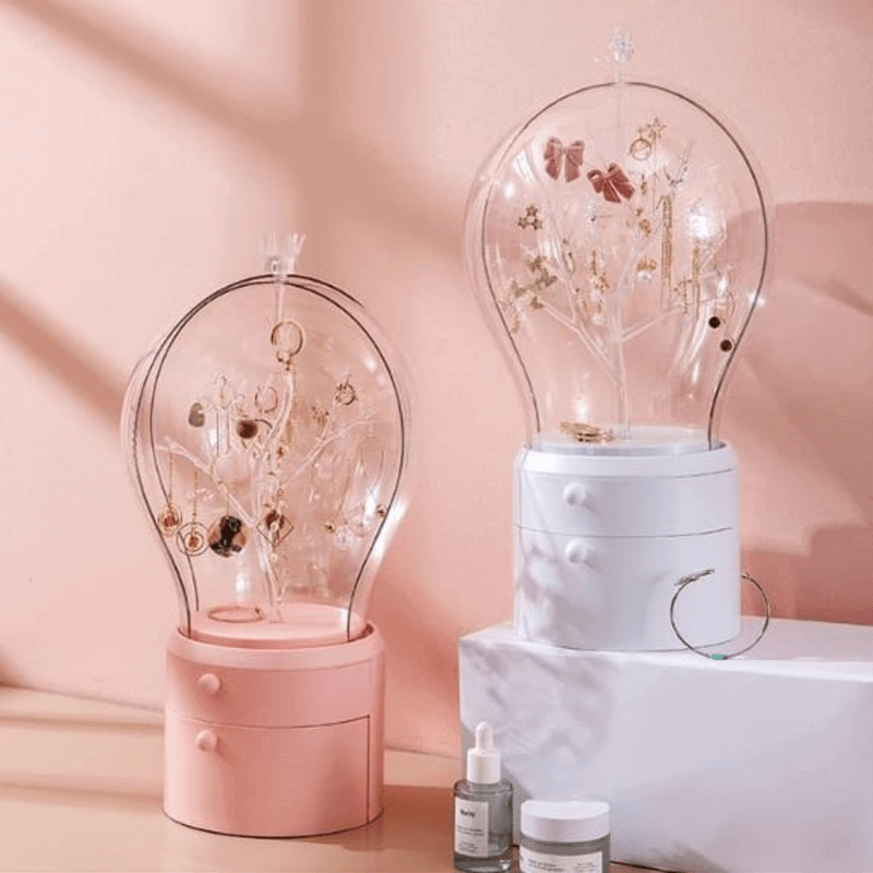 Light makeup and jewelry organizer
