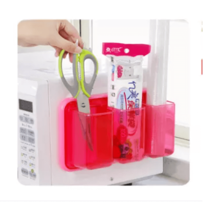 Plastic self-adhesive wall shelf