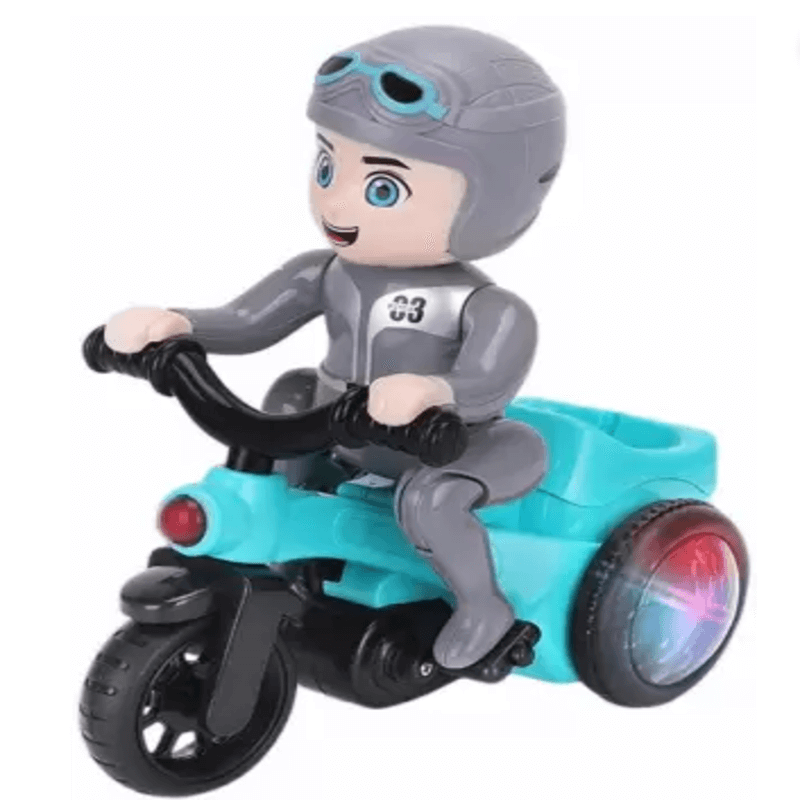 Musical tricycle riding boy with flashing lights