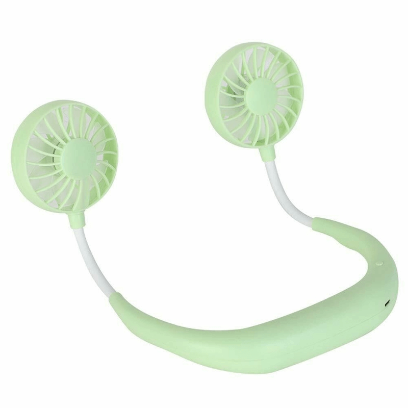Mini portable led light usb rechargeable fan neck