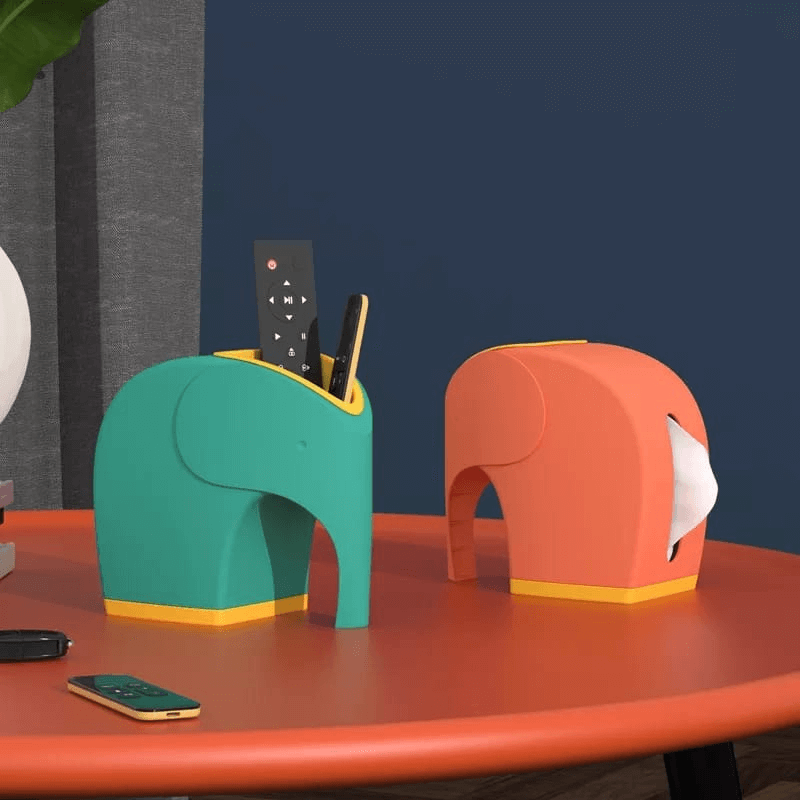 Elephant-shaped tissue box