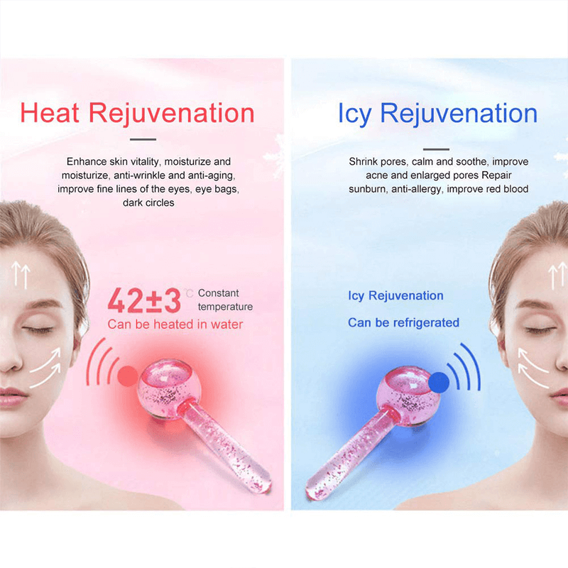 2pcs box crystal ice energy massage roller