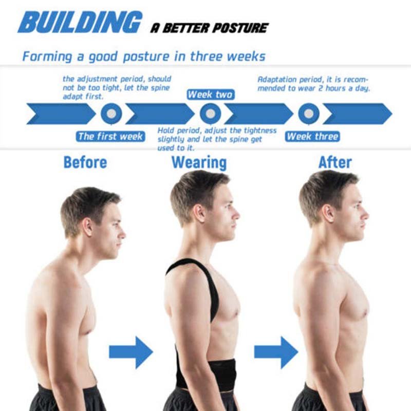 Posture corrector back brace adjustable straightener