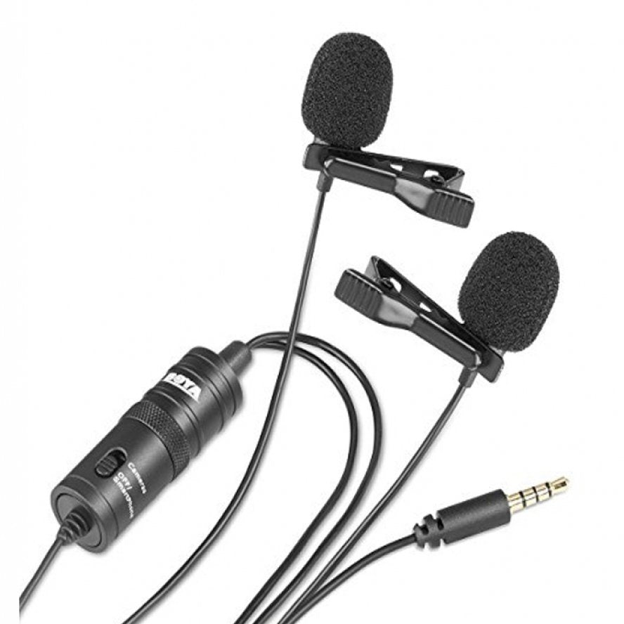 Boya by-m1dm dual lavalier omni-directional microphone