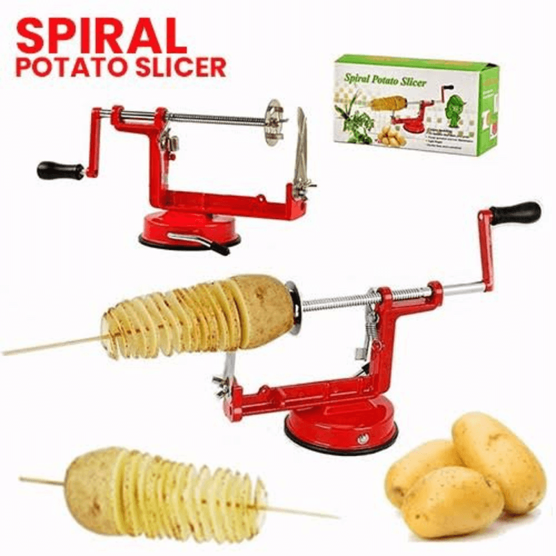 Potato spiral slicer