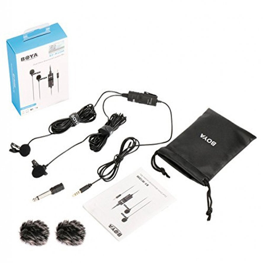 Boya by-m1dm dual lavalier omni-directional microphone