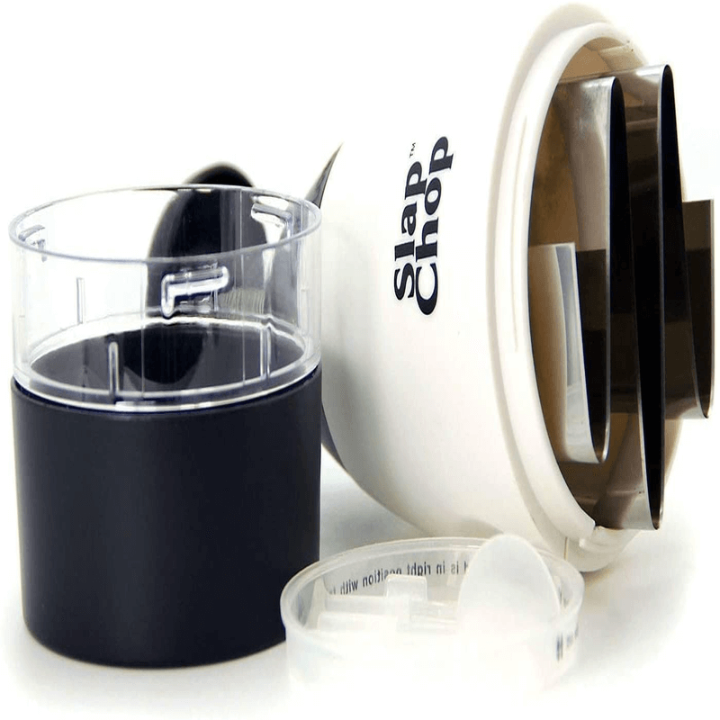 Slap chop slicer with stainless steel blades