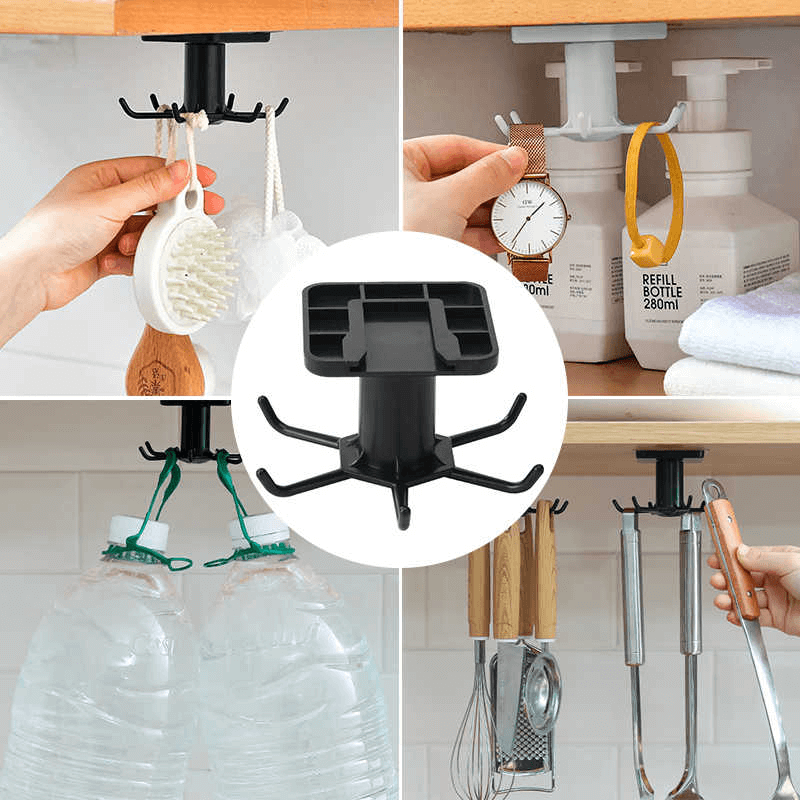 Adjustable rotating hooks