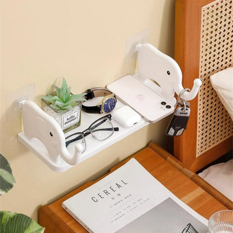 Multifunctional elephant shape wall mounted storage shelf - Prozone