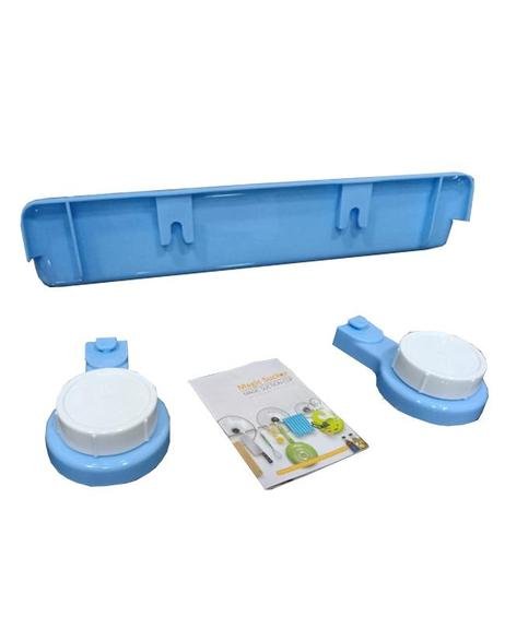 Multi colored storage shelf magic suction cup