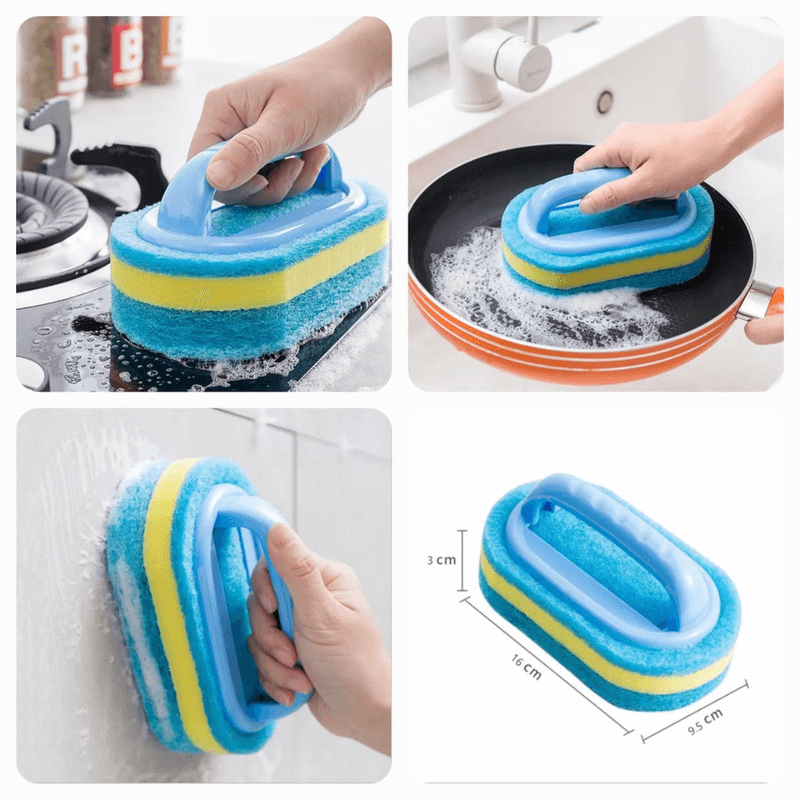 Magic sponge brush with handle