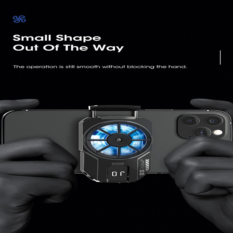 Portable dla3 mobile phone radiator cooling fan with digital display