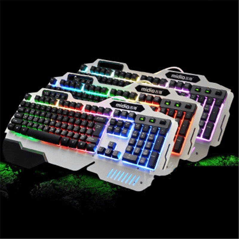Midio rgb backlight semi mechanical gaming keyboard