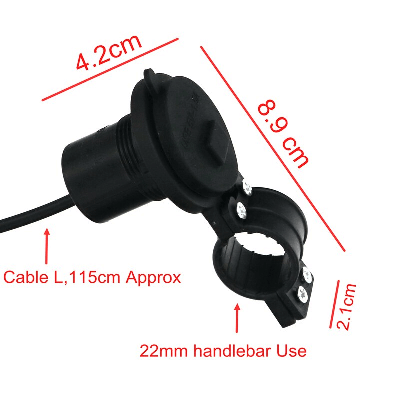 Motorcycle electric bicycle handlebar waterproof usb charger for phone