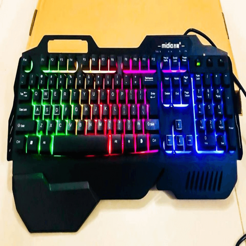 Midio rgb backlight semi mechanical gaming keyboard