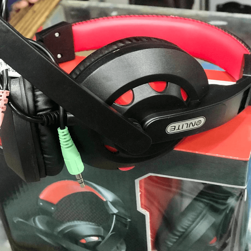 A5 computer stereo headphones dual pin wired headset with stick mic