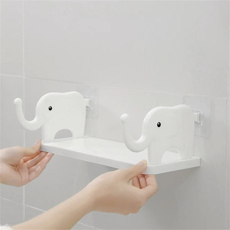 Multifunctional elephant shape wall mounted storage shelf - Prozone