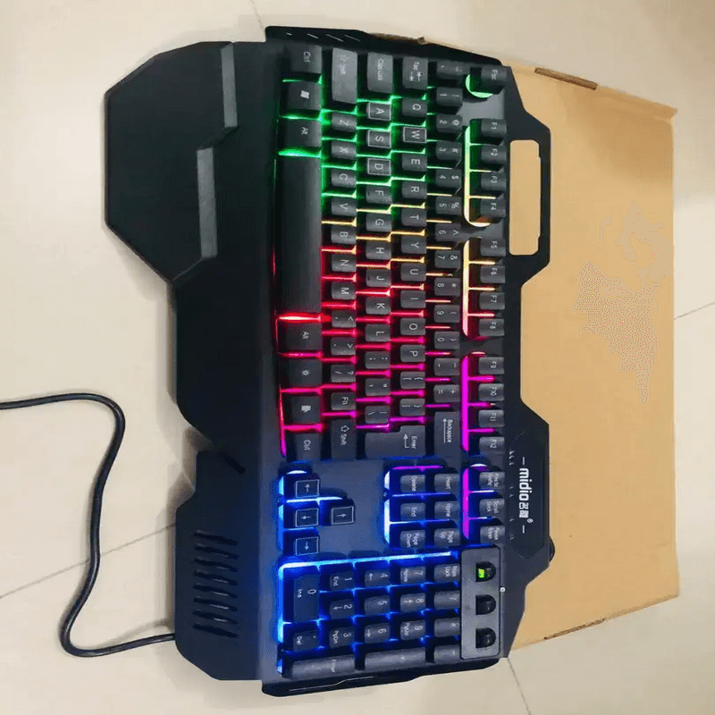 Midio rgb backlight semi mechanical gaming keyboard