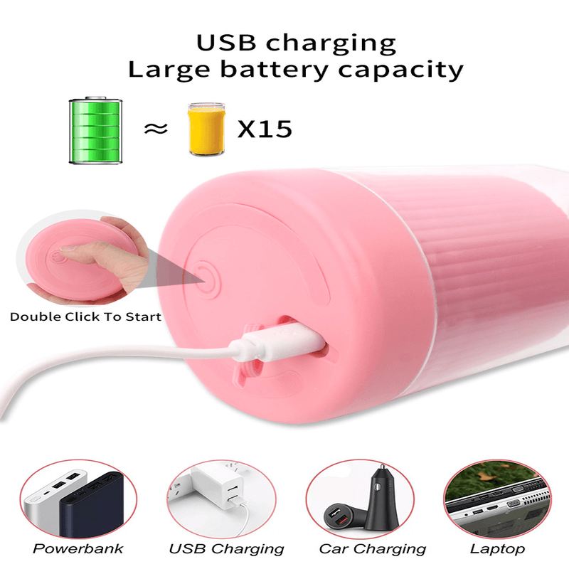 Usb rechargeable mini blender shakes and juicer