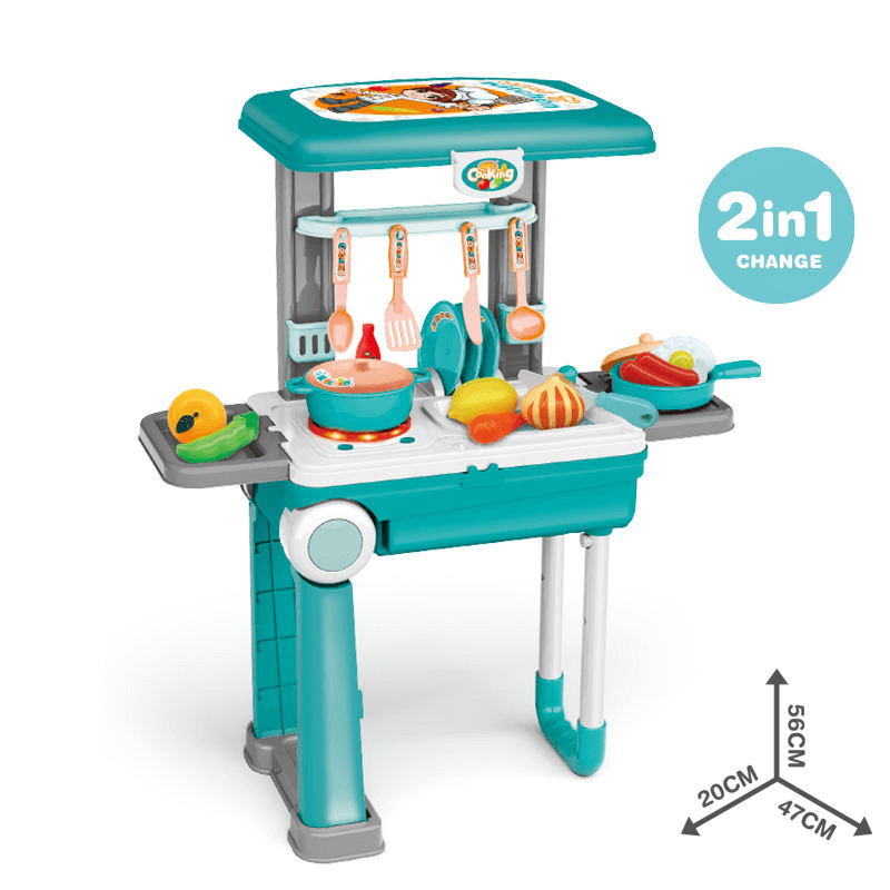 Colorful pretend play kitchen play set