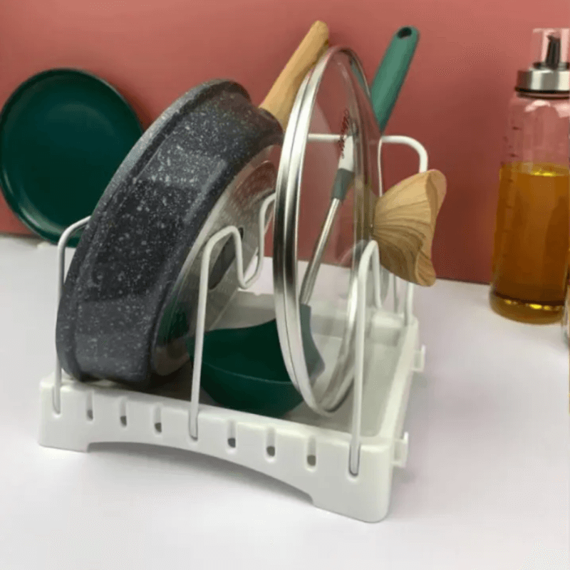 Pan lid storage rack organizer