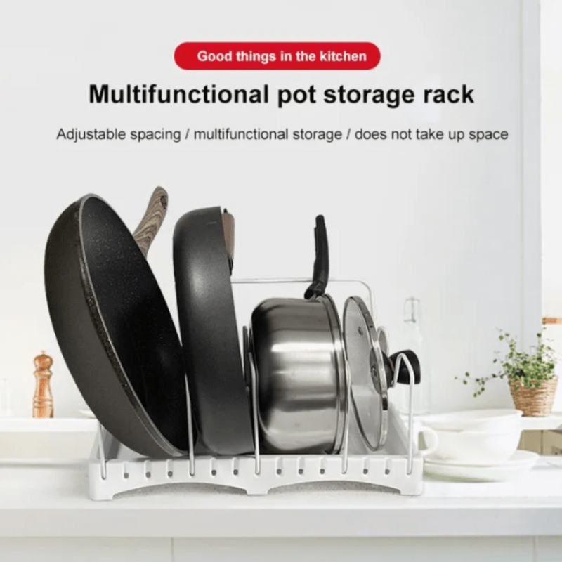 Pan lid storage rack organizer