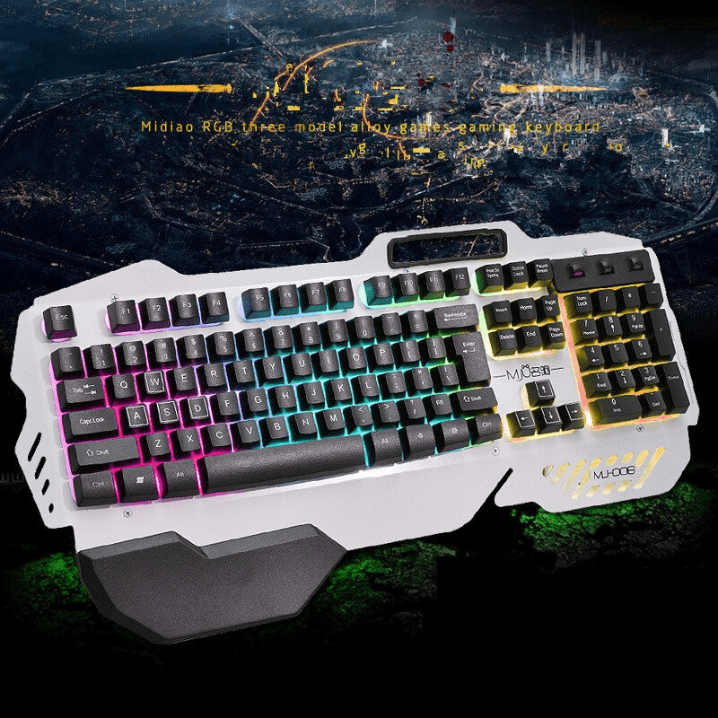 Midio rgb backlight semi mechanical gaming keyboard