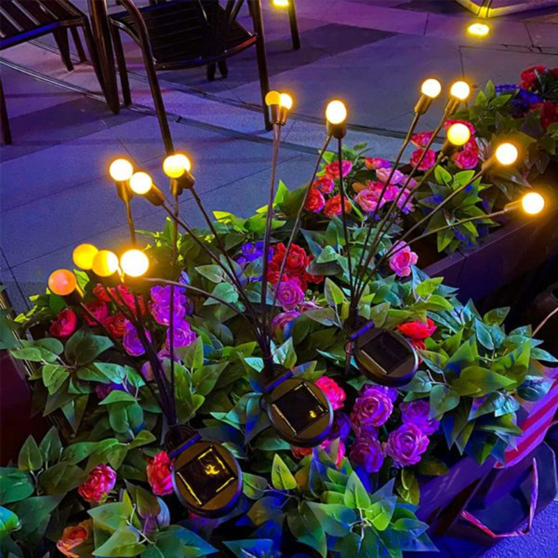 Solar dancing fireflies water proof lights ---12 light bulbs