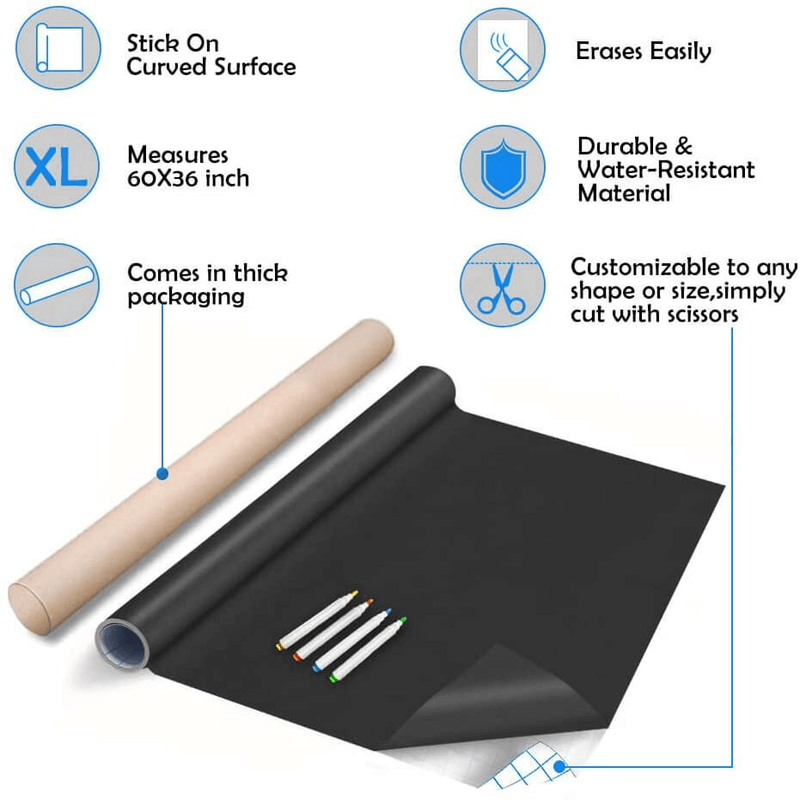Self-adhesive black board