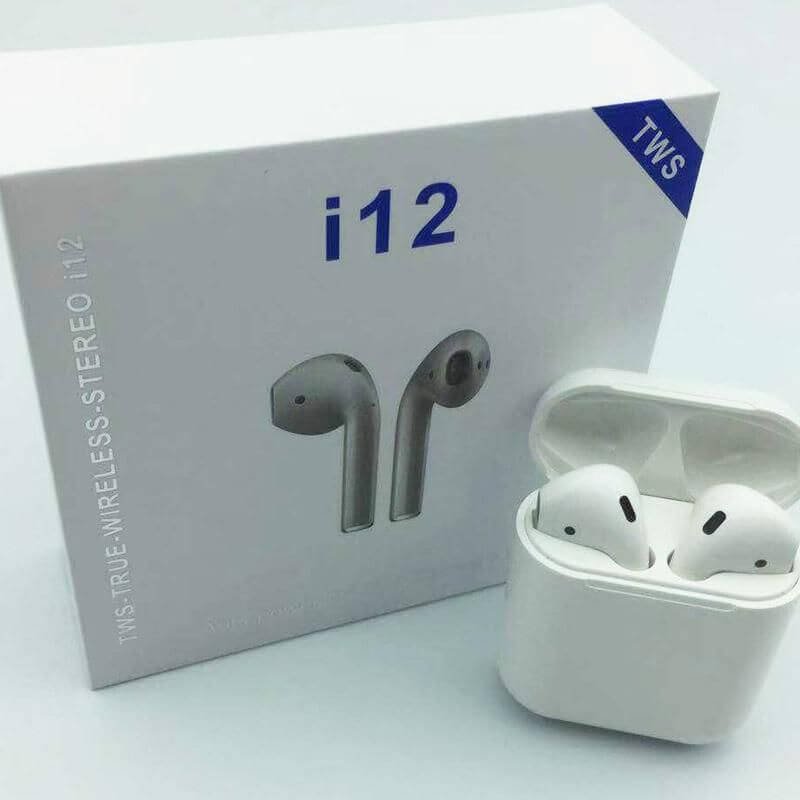I12 sport stereo earphone with charging dock