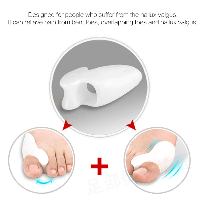 1 pair silicone gel foot fingers toe separator thumb valgus protector